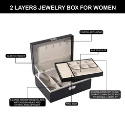 Aura Black Set of 3 Reusable Jewellery Organiser Organisers image 4