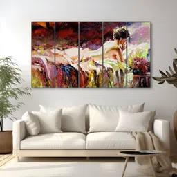 The Castle Decor Green & Brown 5 Piece Wood Other Wall Paintings-image-45