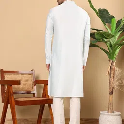 MULTI SHADES Ethnic Motifs Embroidered Thread work Straight Kurta with Pyjamas image 5