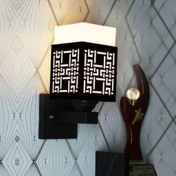 Gojeeva Black Wood Square Shaped Wall Lamp-picture-40