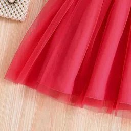 Miss & Chief Embellished Puff Sleeve Net A-Line Dress image 5