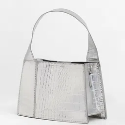 HAUTE SAUCE by Campus Sutra Women Textured Structured Leather Handheld Bag image 2