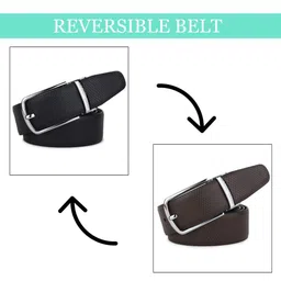 Hayes London Men Textured Leather Reversible Formal Belt image 3