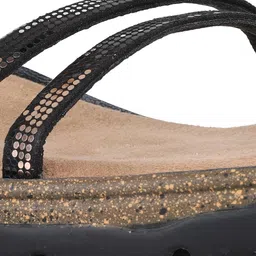 Inc 5 Women Striped Party Open Toe Flats with Buckles image 2