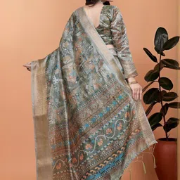 7Eleven Fashion Ethnic Motifs Silk Blend Handloom Saree image 4