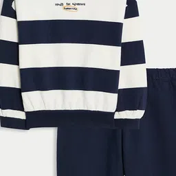 Marks & Spencer Boys Striped Night Long Sleeves Suits image 2
