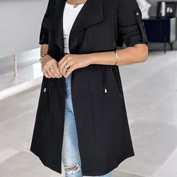 JC Mode Shawl Collar Longline Overcoat image 5