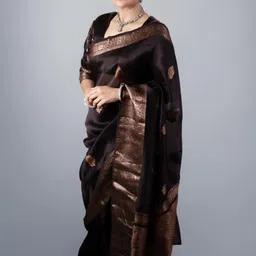ZIKARAA Woven Design Zari Handloom Saree-picture-26