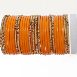SGN fashion Orange Glass Bangles-picture-11