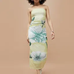 Ginger by Lifestyle Women Floral Printed Bandeau Midi Dress-image-6
