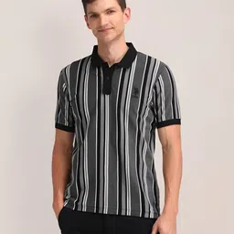U.S. Polo Assn. Men Striped Cotton Slim Fit T-shirt image 2