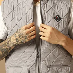 Metronaut Men Mock Collar Solid Gilet Jacket image 4