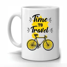 Mr UVD White & Yellow Typography Printed Ceramic Matte Mug 350 ml image 2