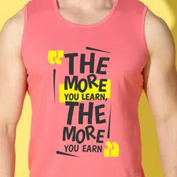 WOOSTRO Men Typography 2 Printed Raw Edge Slim Fit T-shirt image 3