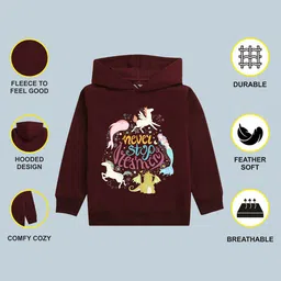 NUSYL Girls Printed Hooded Sweatshirt image 3