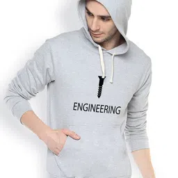 Campus Sutra Men Printed Hooded Sweatshirt image 1