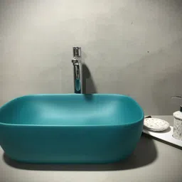 delta Premium Designer Ceramic Wash Basin Matt with Waste Pipe & Coupling Set (18*13*5)(Matt Rich Green) Table Top Basin-picture-10