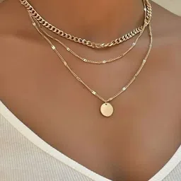 Arzonai Layered Stainless Steel Necklace-picture-23