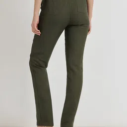 FableStreet Women Custom Tapered Fit Mi Rise Linen Trousers image 4