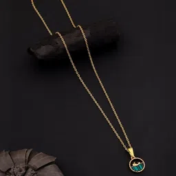 SZN Set Of 2 Gold-Plated Enamelled Pendant With Chain image 4