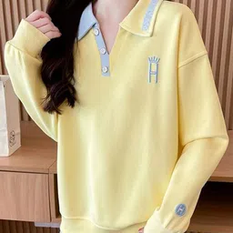StyleCast x Revolte Women Shirt Collar Sweatshirt-image-31