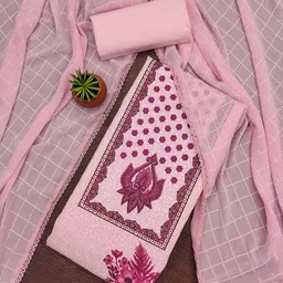 KALINI Embroidered Pure Cotton Unstitched Dress Material-image-88