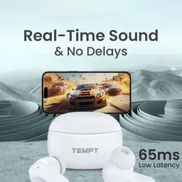 Tempt Dots Pro Bluetooth Earphones Wireless, 60Hrs Playtime & Noise Cancellation image 5