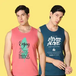 WOOSTRO Men Typography 2 Printed Raw Edge Slim Fit T-shirt image 2