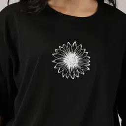 Diversify Women Typography Printed Drop-Shoulder Sleeves T-shirt image 2