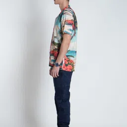 Voi Jeans Men Tropical Printed Cuban Collar Casual Shirt image 4