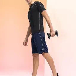 HRX by Hrithik Roshan Rapid-Dry Contrast Stitch Slim Fit Training T-shirt image 4