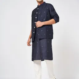 indus route by Pantaloons Embellished Nehru Jacket image 3