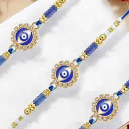 MEIRA JEWELLERY Set Of 3 Artificial Beaded Thread Rakhi-picture-46