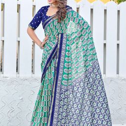 LeeliPeeri Designer Floral Zari Saree-picture-21