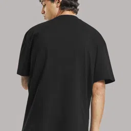 Leotude Men Typography Printed Round Neck Cotton Oversized T-shirt image 2