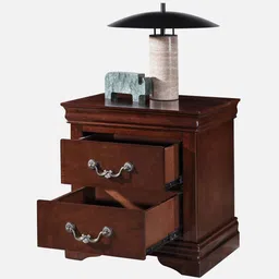 royaloak Flux Bedside Table in Brown Finish With Drawers image 5