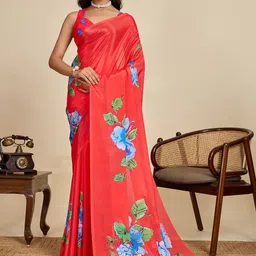 all about you Floral Printed Saree with Blouse Piece-picture-19