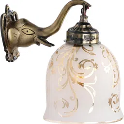 1ST TIME Gold-Toned & Gold-Toned Printed Metal Traditional Wall Lamp-picture-37