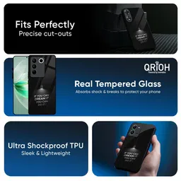 QRIOH Unisex iQOO Neo 10R 5G Typography Shockproof Glass Back Case image 3