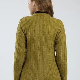 Monte Carlo Women Self Design V-Neck Cardigan image 4