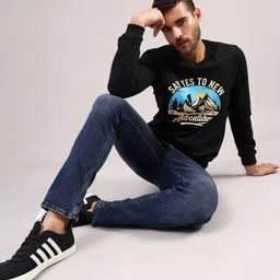 LIMEROAD Men Printed Sweatshirt image 5