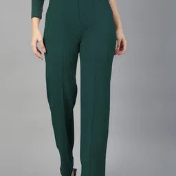 Dream Beauty Fashion Women Straight Fit High-Rise Easy Wash Pleated Trouser-image-77