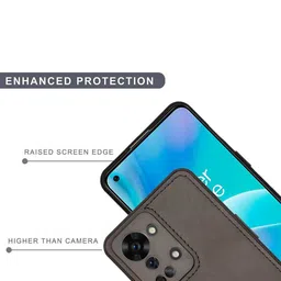 SPRIG Shock Proof Oneplus Nord 2T 5G Matte PU Leather Back Case image 3