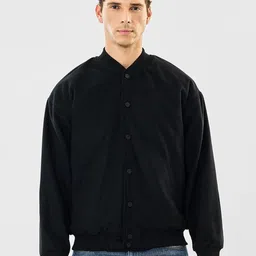 Snitch Men Black Bomber Jacket-picture-18