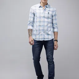 U.S. Polo Assn. Denim Co. Checked Pure Cotton Casual Shirt image 4