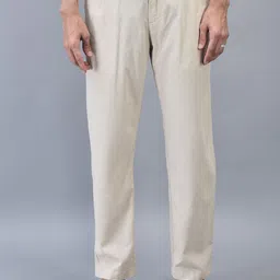 Woodland Men Regular Fit Mid-Rise Trousers-image-7