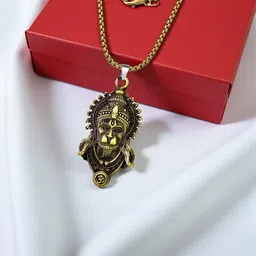 M Men Style Rhodium-Plated Contemporary Pendants with Chains image 3