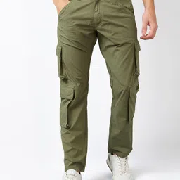 SPYKAR Men Straight Fit Mid Rise Cargos-picture-42