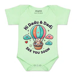 Arvesa Kids-Unisex Green Cotton Rompers-picture-33