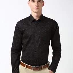 Peter England Men Spread Collar Conversational Printed Cotton Formal Shirt image 1